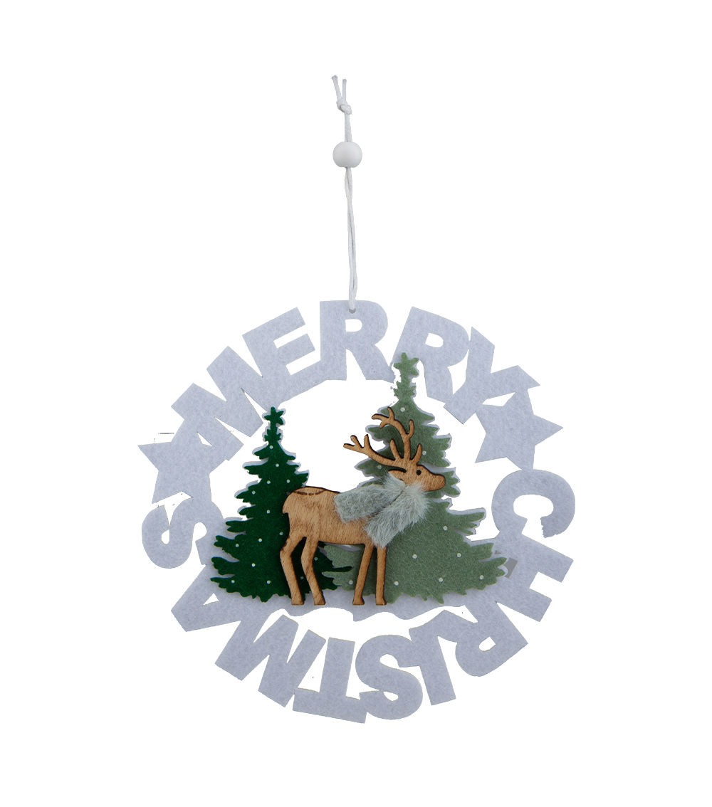 Christmas Felt Ornament – Wreath – Assorted (1 pc)