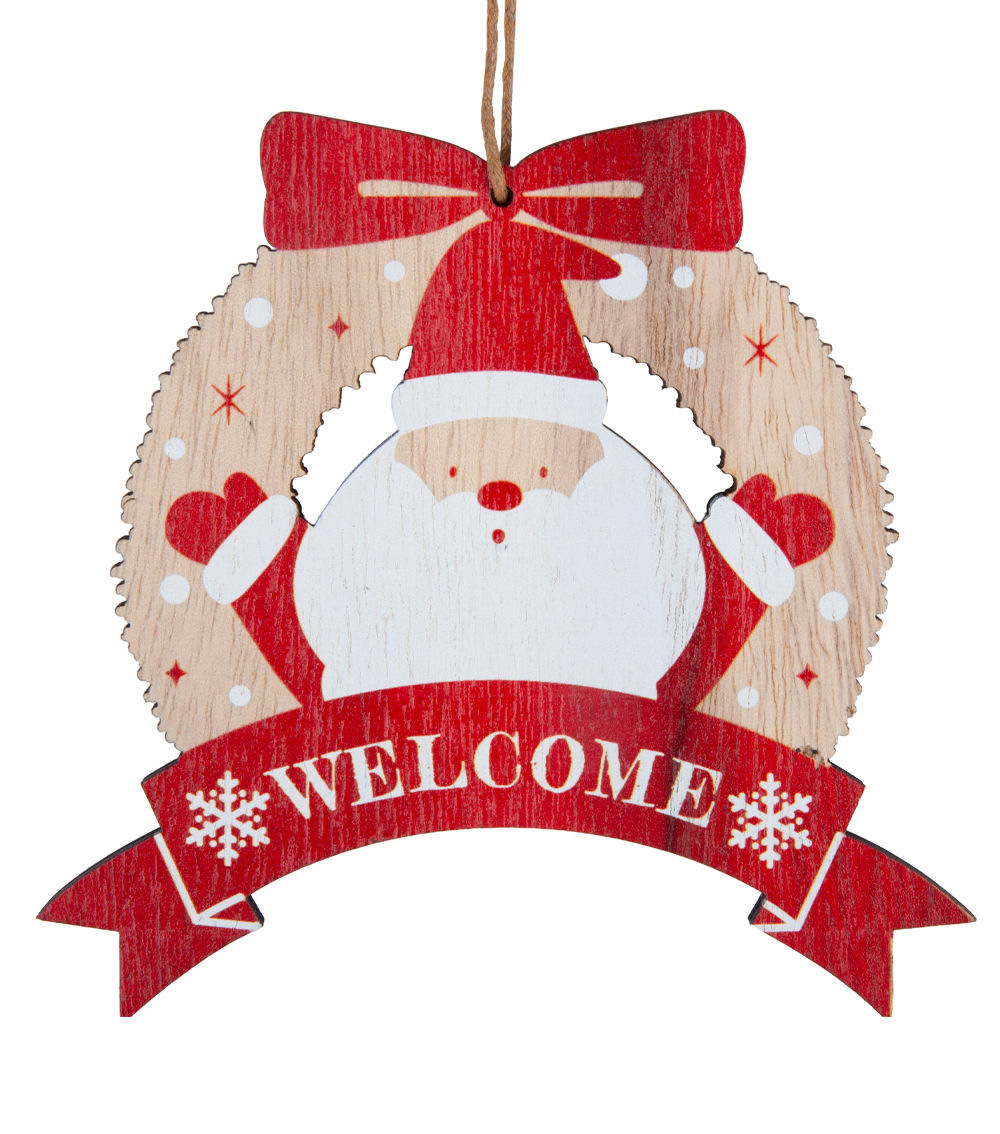 Christmas Wooden Plate Ornament – B, Assorted (1 pc)