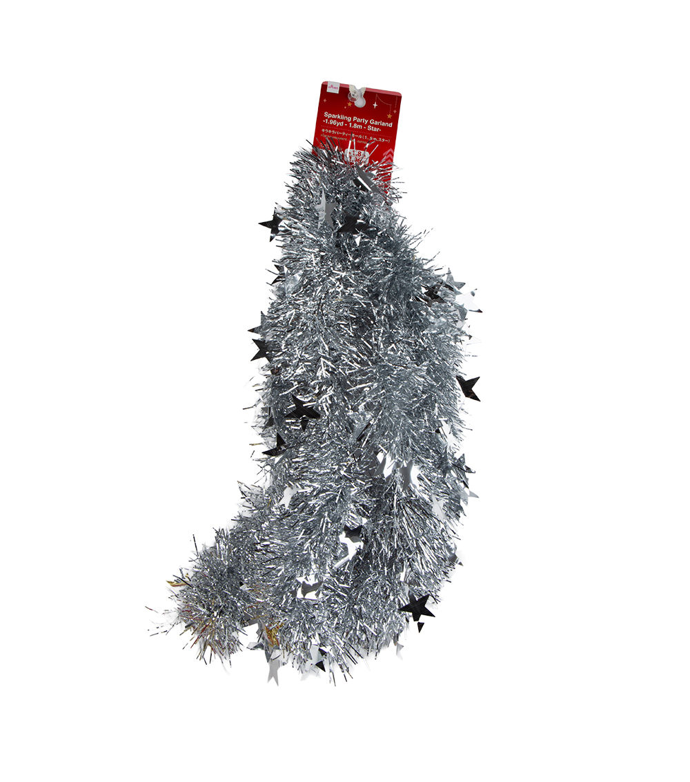 Christmas Sparkling Party Garland – 1.96 yd / 1.8 m – Star