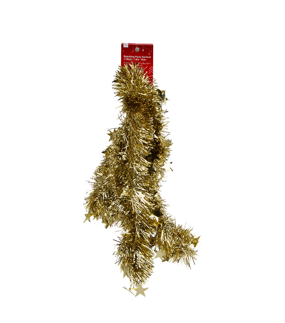 Christmas Sparkling Party Garland – 1.96 yd / 1.8 m – Star