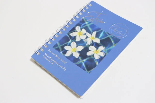 Korean-style flower ring notebook,A5-40sheets-Assorted 1 Pc