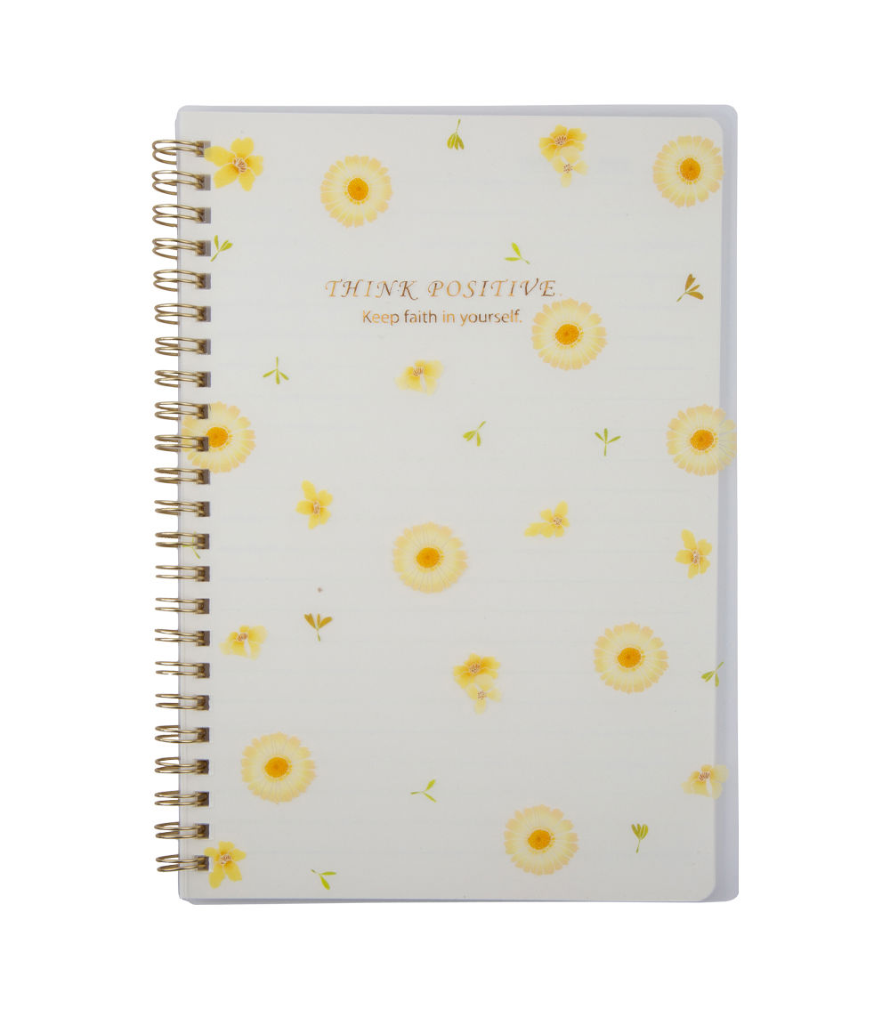 A5 Flower Design Spiral Notebook, Assorted (1 pc)