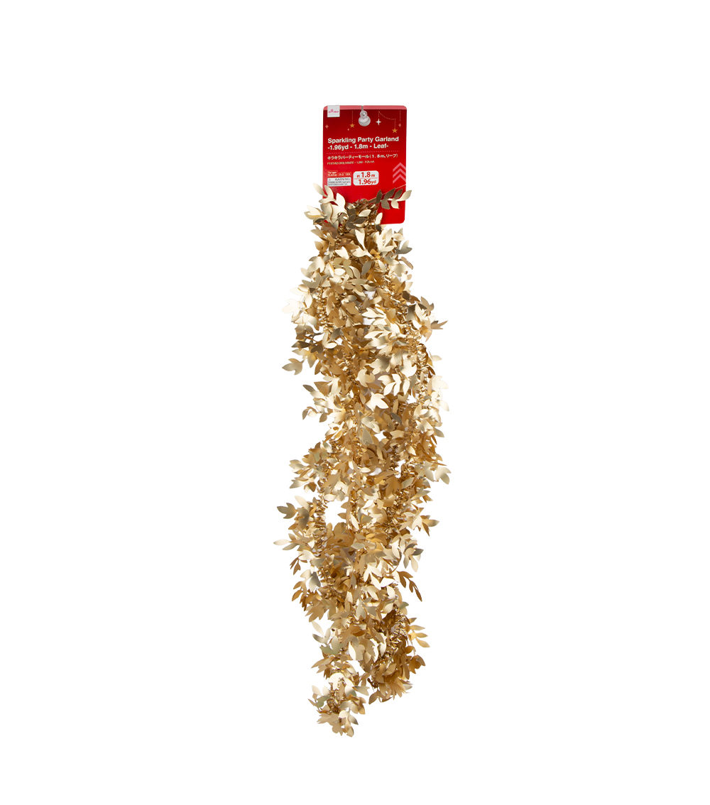 Christmas Sparkling Party Garland – 1.96 yd / 1.8 m – Leaf