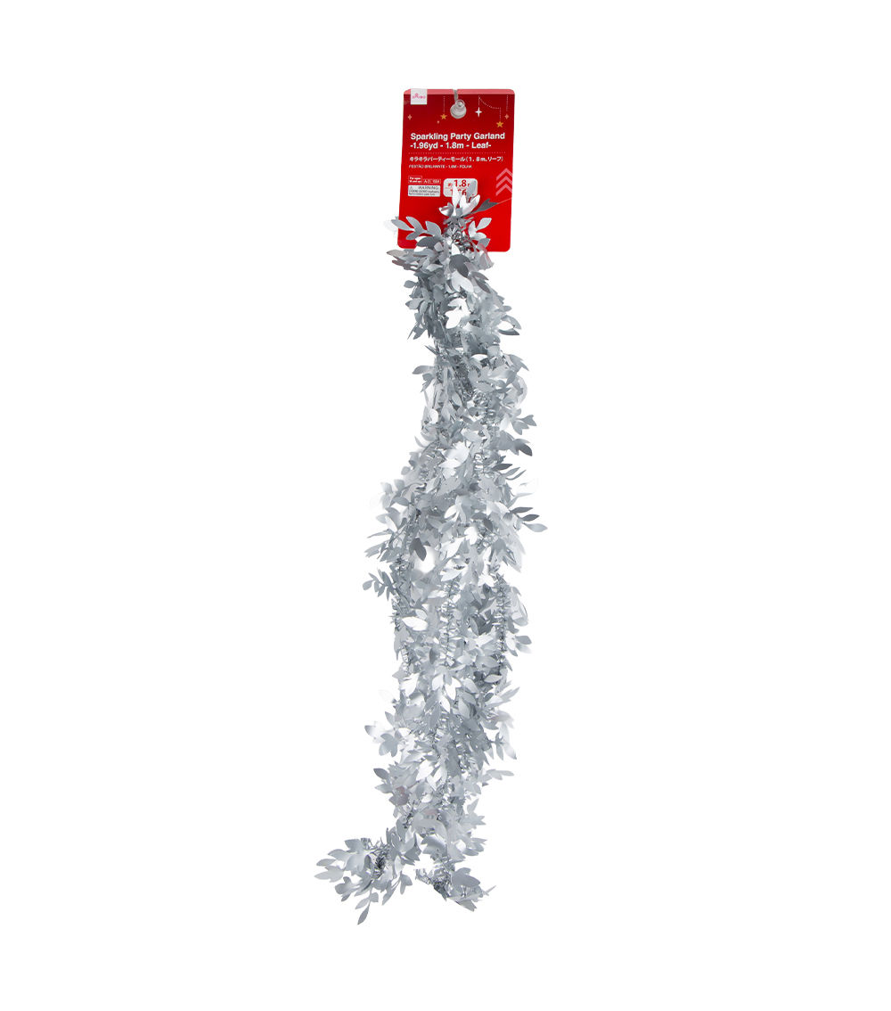 Christmas Sparkling Party Garland – 1.96 yd / 1.8 m – Leaf