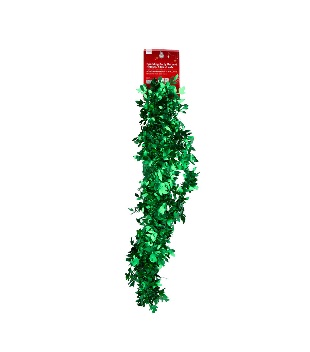Christmas Sparkling Party Garland – 1.96 yd / 1.8 m – Leaf
