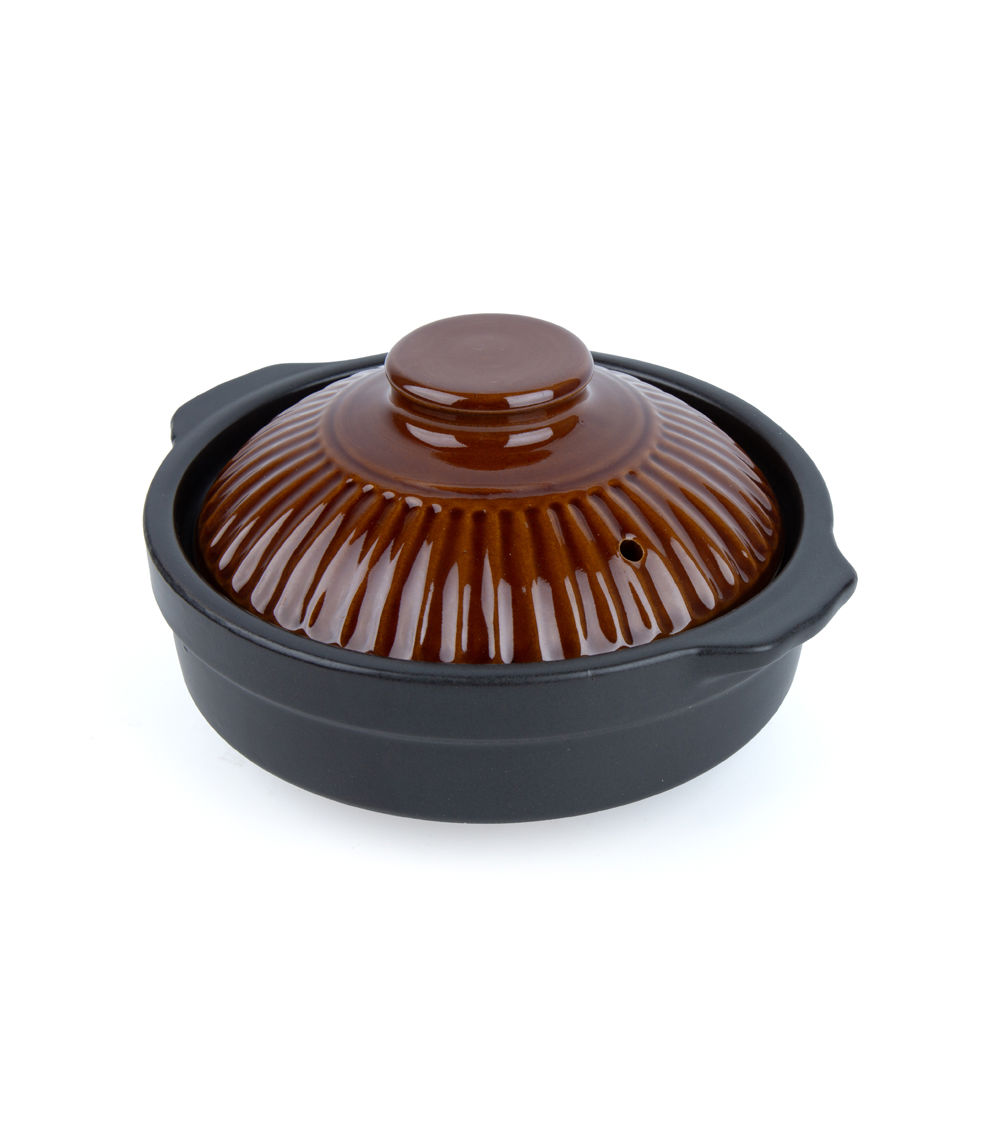 Sogi Earthenware Pot, Brown (17cm)