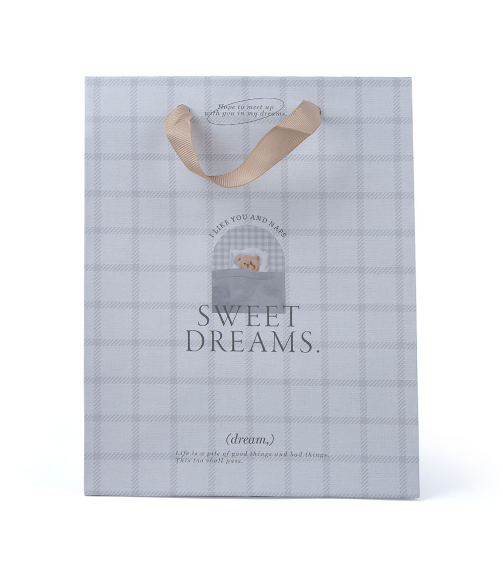 Sleepy Bear Paper Bag, Assorted (1 pc) - 18cm x 23cm x 13cm