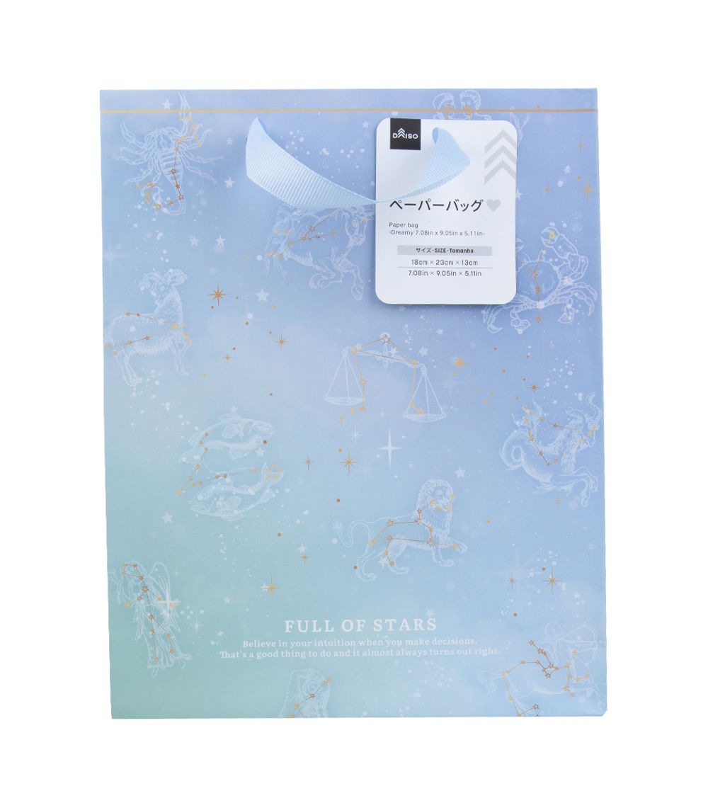 Dreamy Paper Bag, Assorted (1 pc) - 18cm x 23cm x 13cm