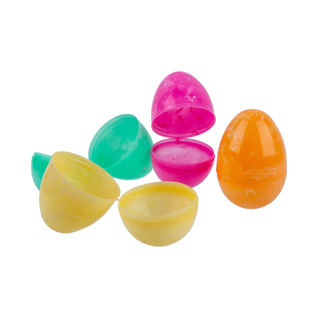 Easter Eggs – Marble Pattern, 8 cm, 4 pcs Decor Set