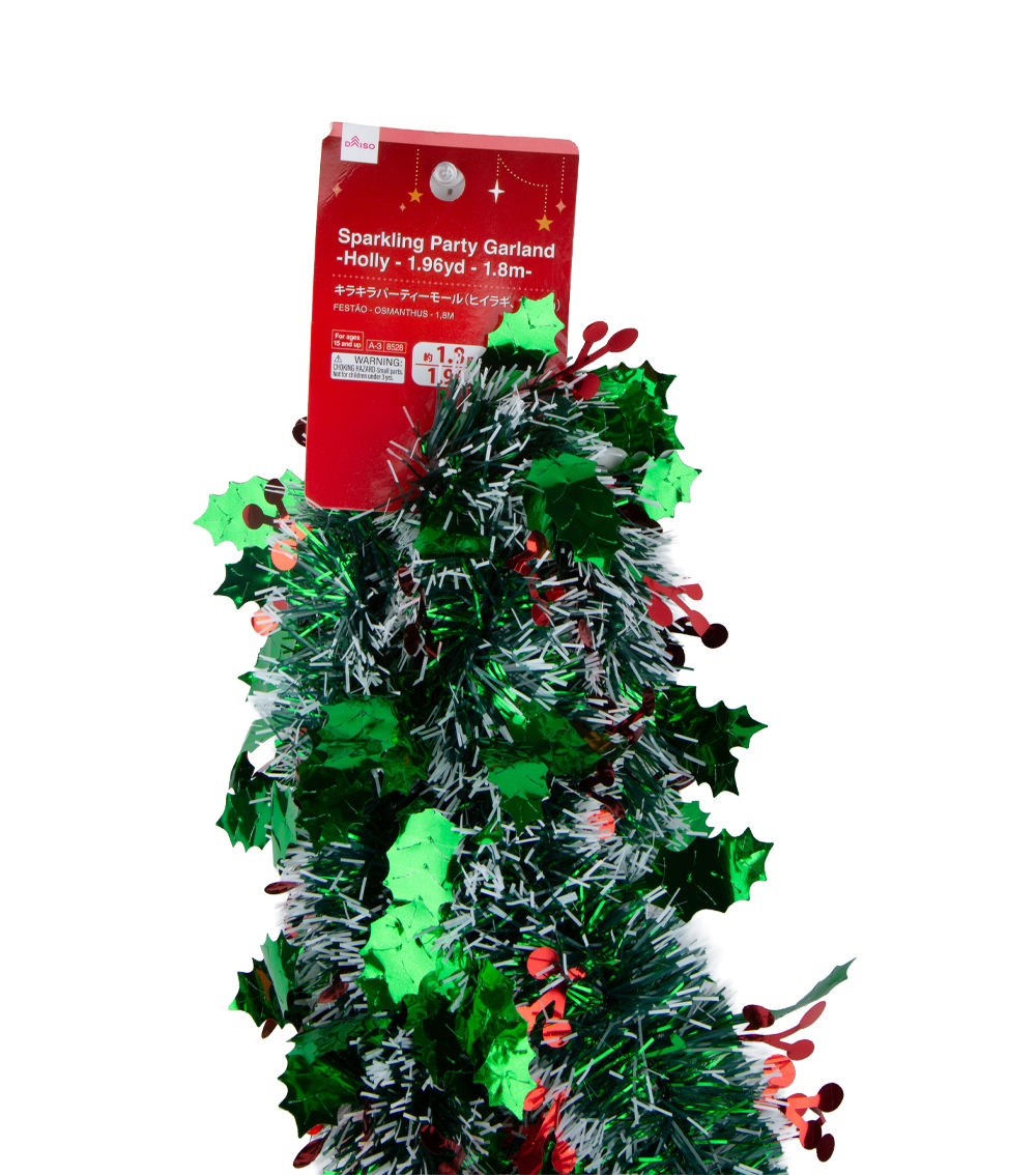 Sparkling Party Garland – Holly – (1.96 yd / 1.8 m)