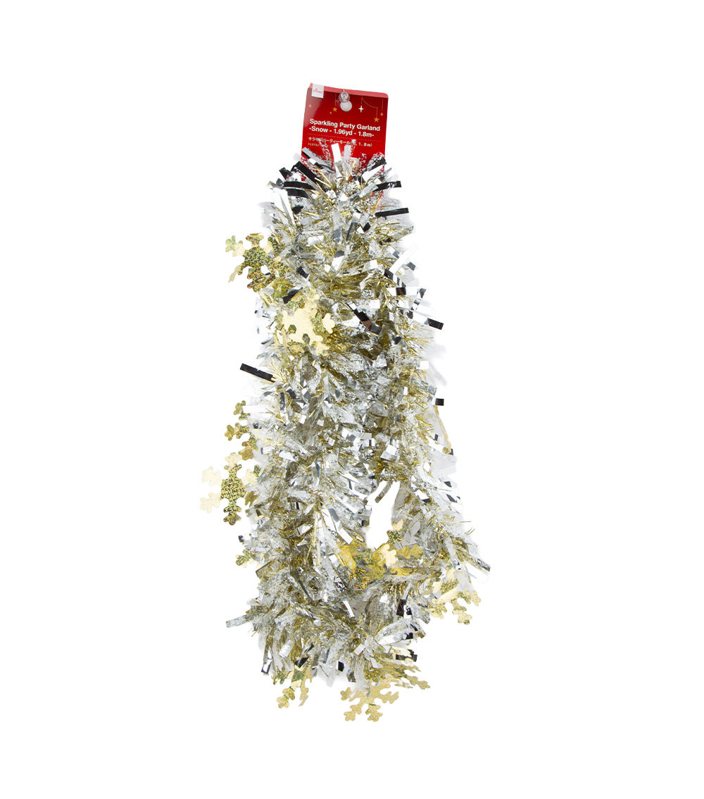 Sparkling Party Garland, Snow – 1.96yd/1.8m, Assorted (1 pc)
