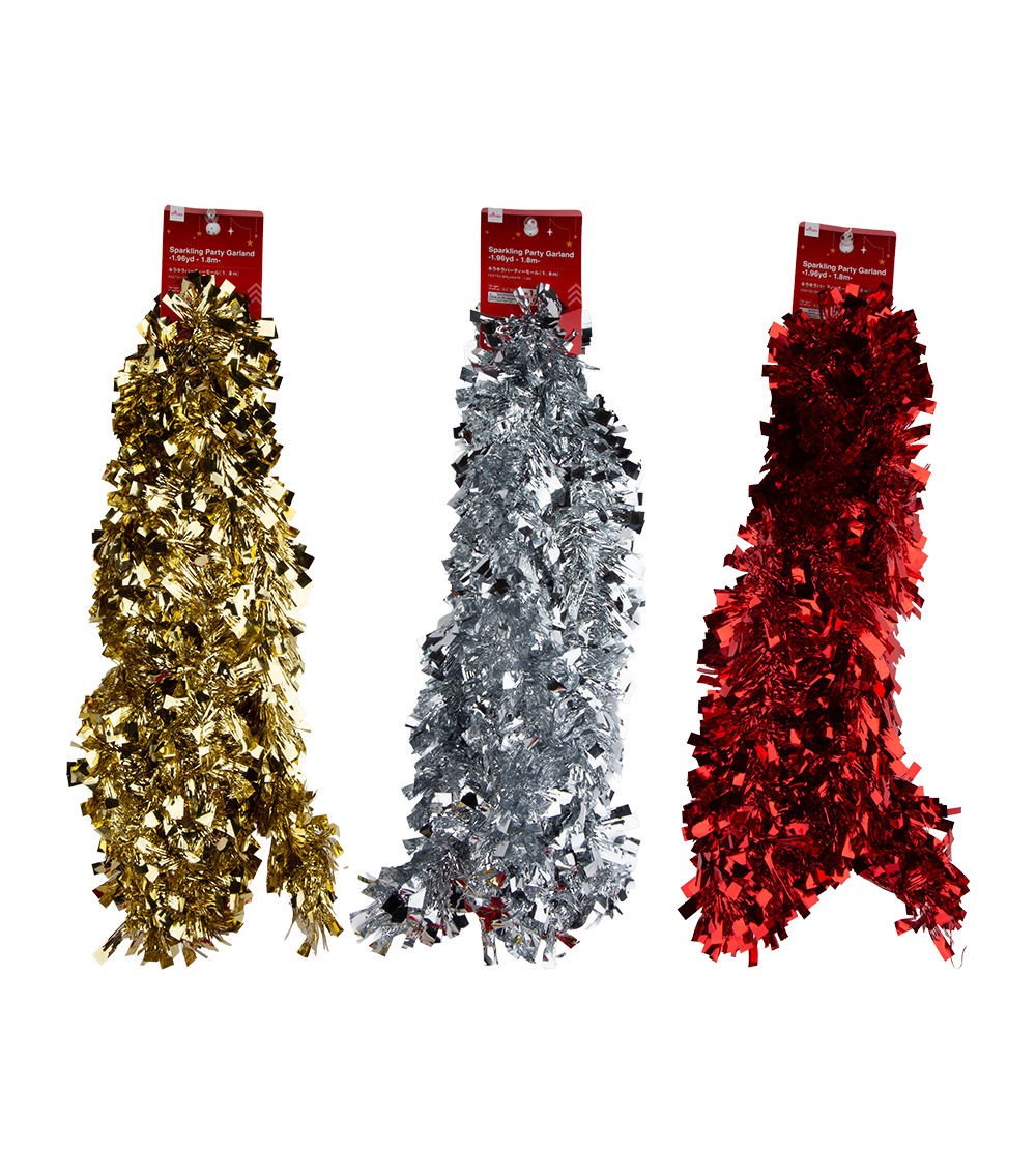 Sparkling Party Garland – 1.96 yd / 1.8 m – Assorted (1 pc)