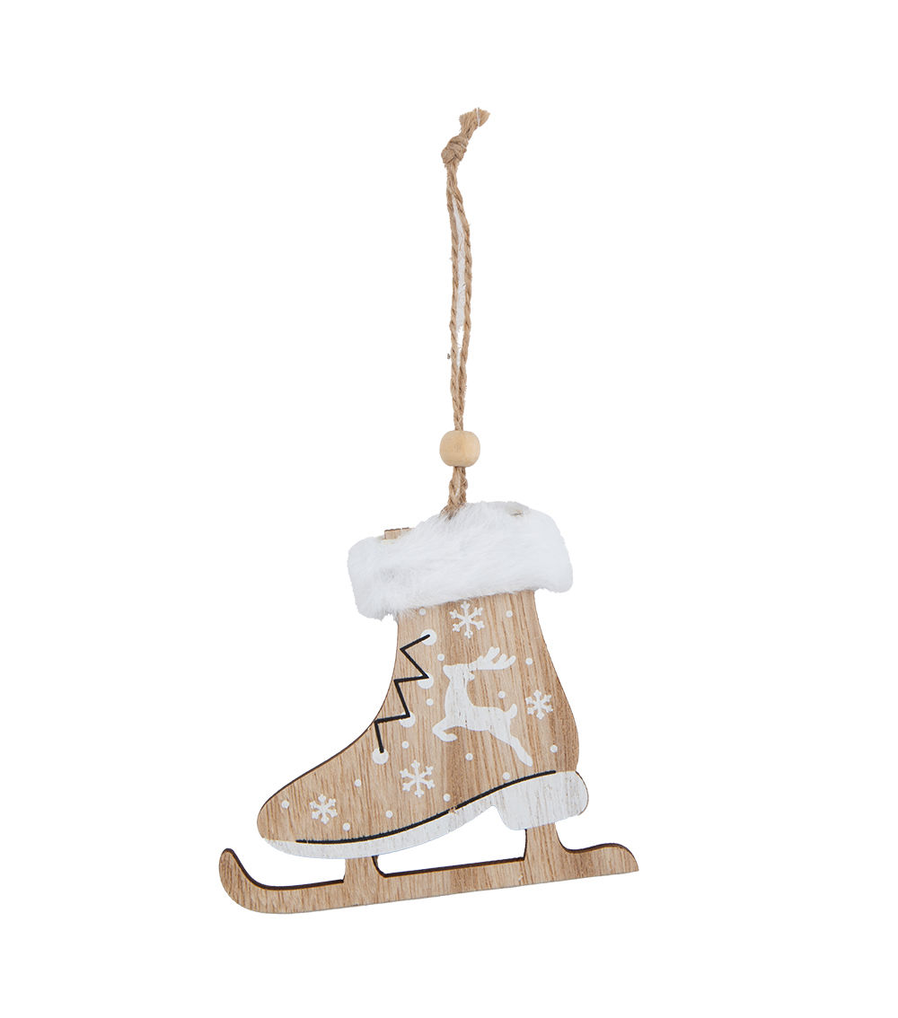 Wooden Ornament – Boot – Assorted (1 pc)