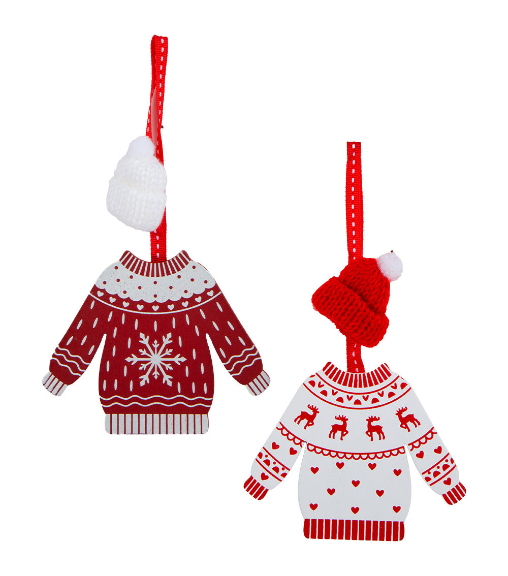 Wooden Ornament – Sweater – Assorted (1 pc)