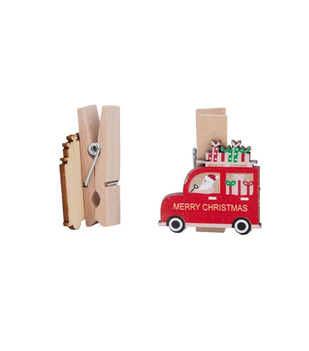 Wooden Clip – Vehicle – 4 pcs