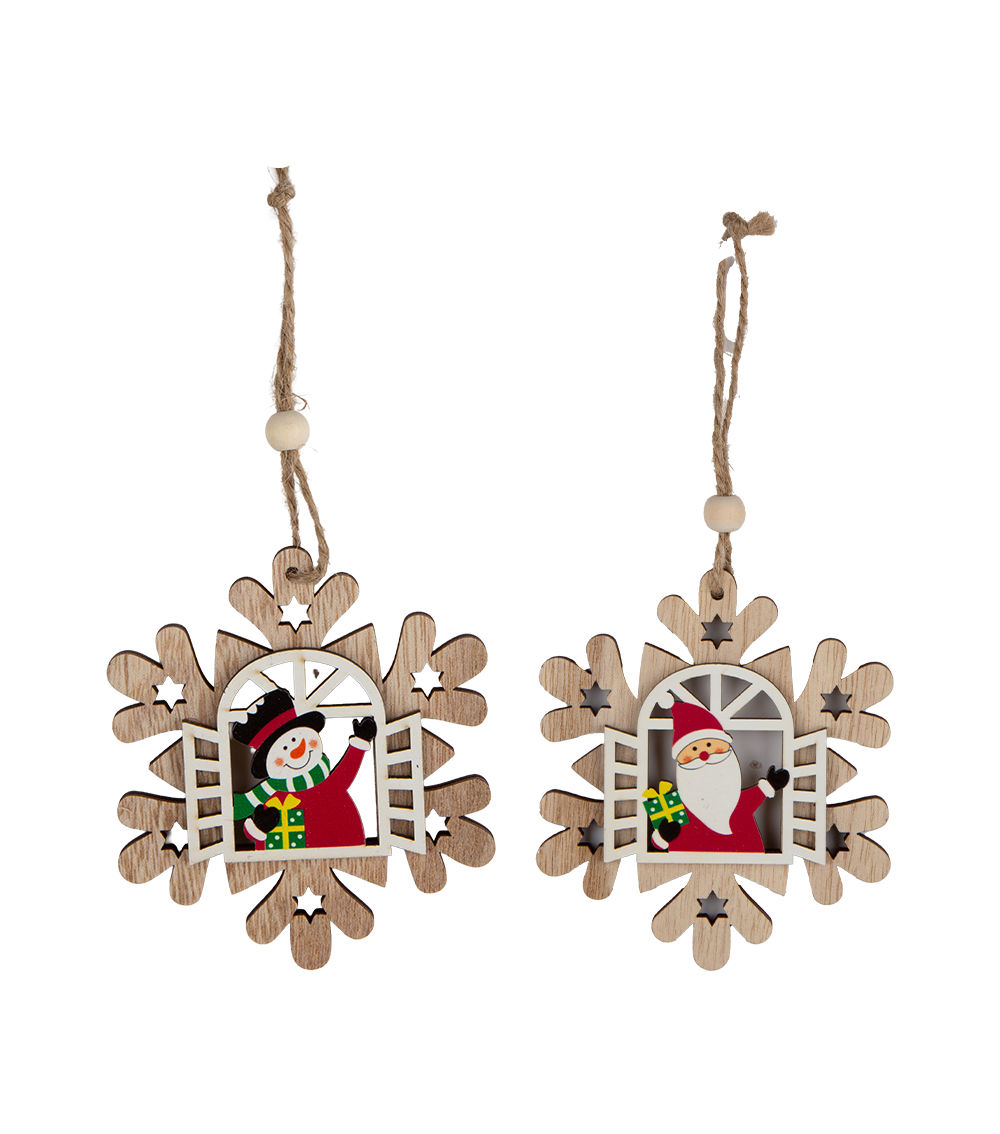 Wooden Ornament – Snow – Assorted (1 pc)