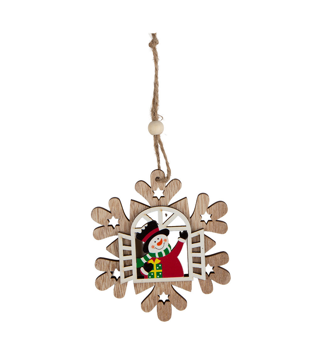 Wooden Ornament – Snow – Assorted (1 pc)