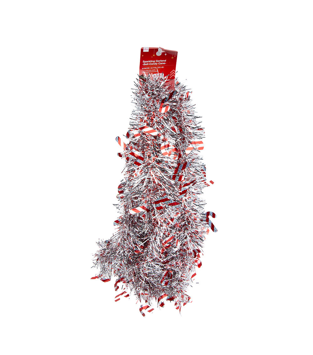Sparkling Garland – Bell & Candy Cane, Assorted (1 pc)