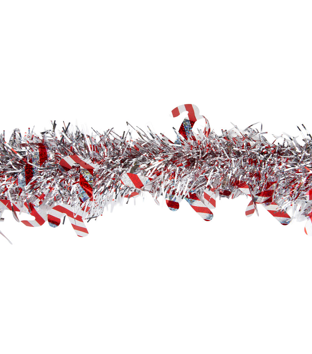 Sparkling Garland – Bell & Candy Cane, Assorted (1 pc)