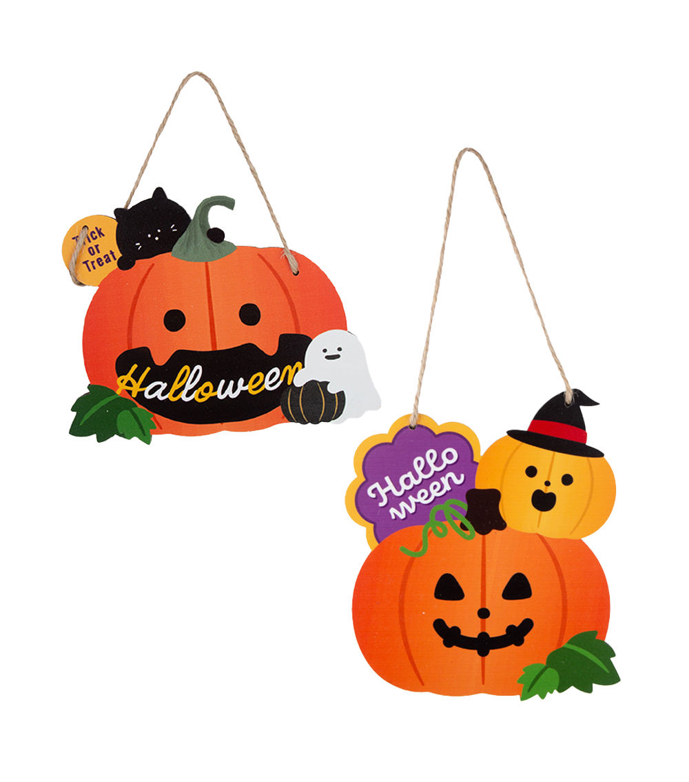 Halloween Wall-Mounted Wooden Plate – Assorted (1 pc)