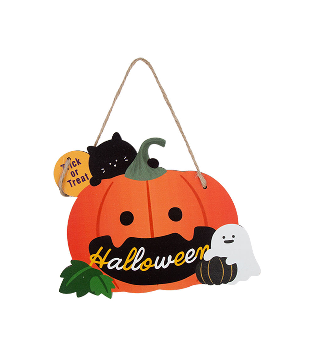 Halloween Wall-Mounted Wooden Plate – Assorted (1 pc)