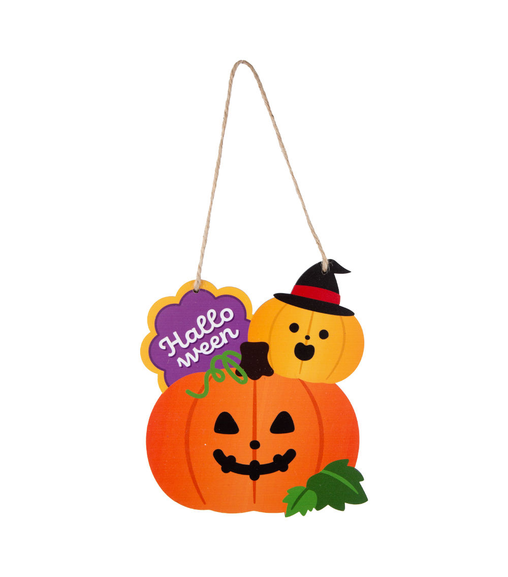Halloween Wall-Mounted Wooden Plate – Assorted (1 pc)