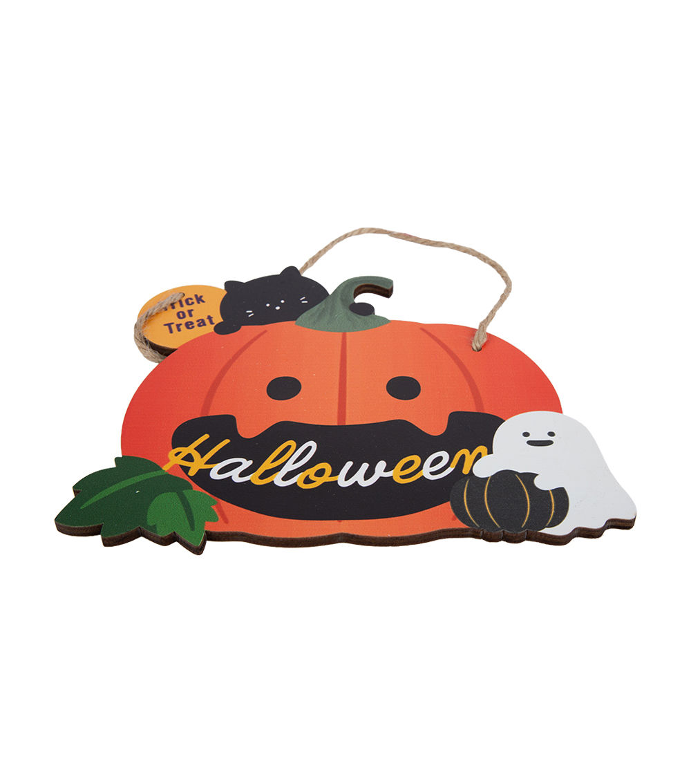 Halloween Wall-Mounted Wooden Plate – Assorted (1 pc)