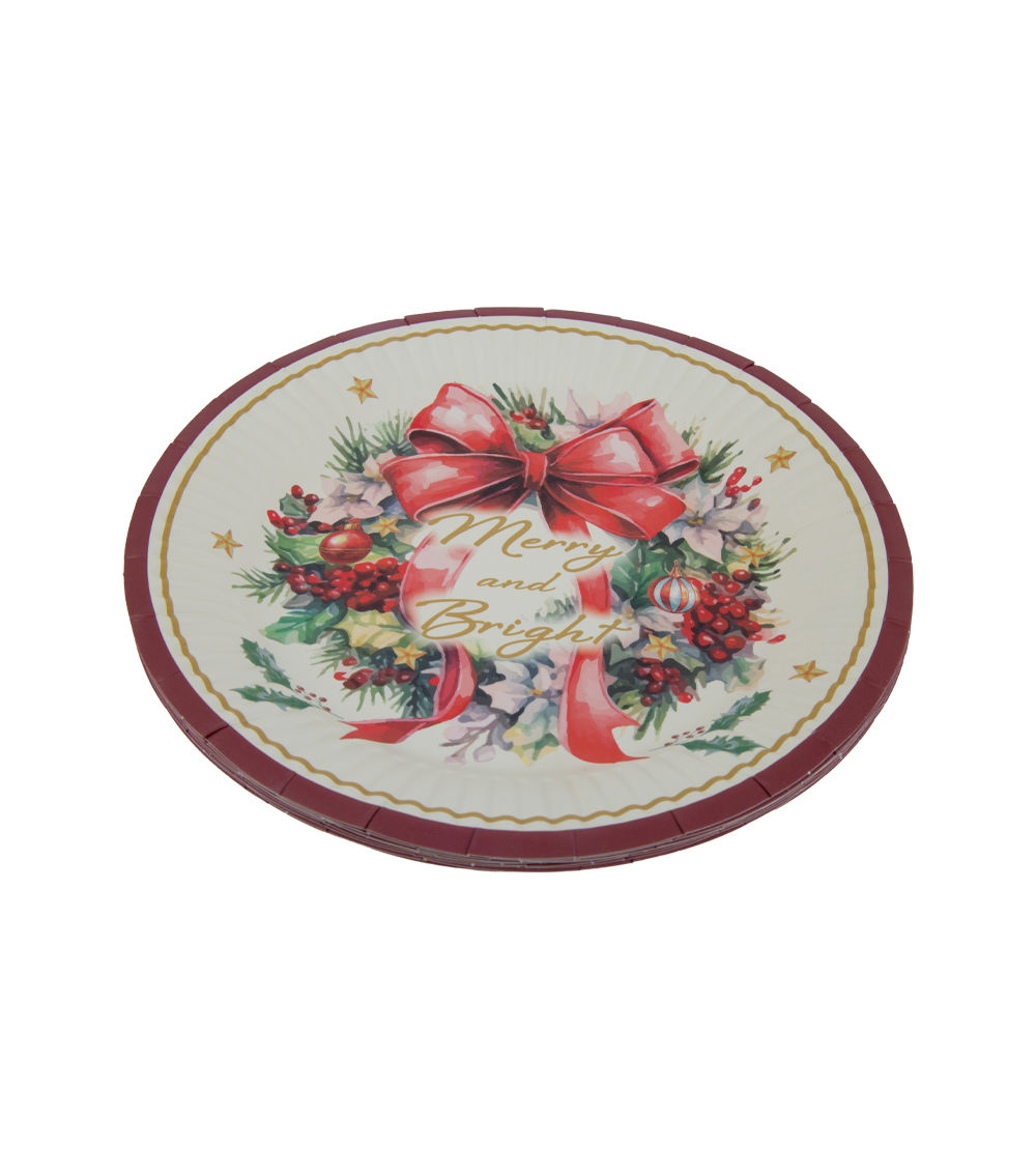 Paper Plates – CF Botanical Round, (8 pcs)