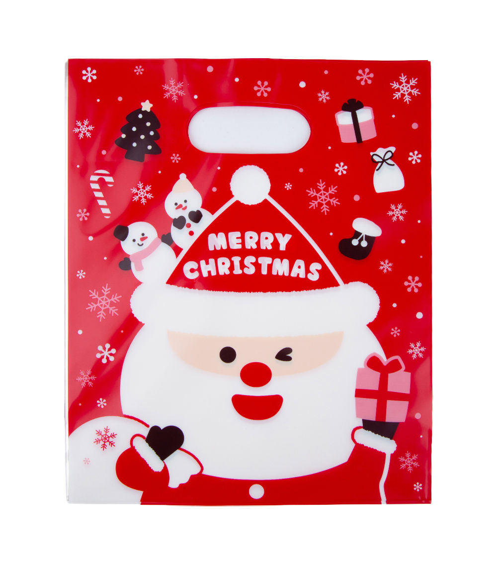 Bag with Handle – Smiling Santa, (8 pcs)