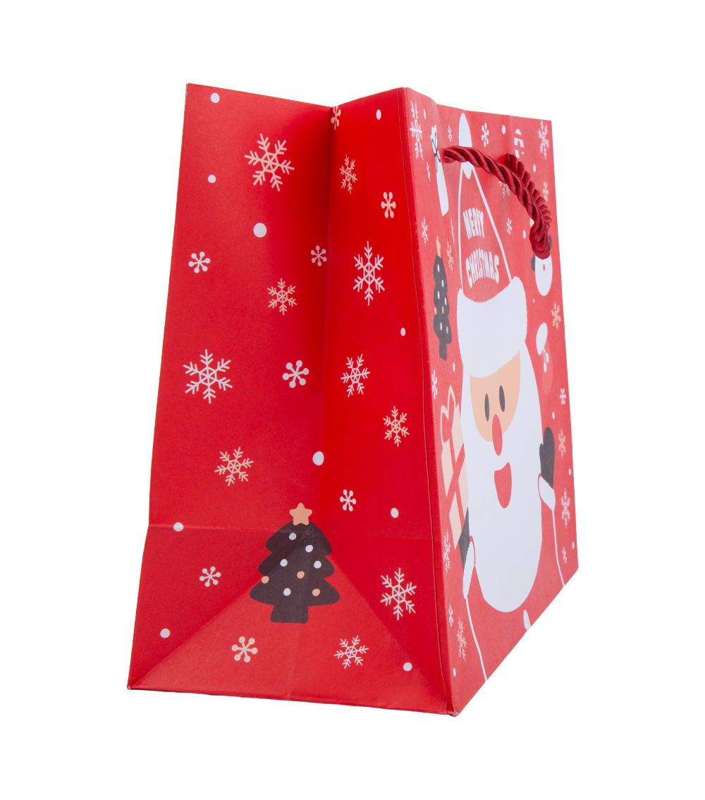 Handbag – Smiling Santa, Red & White