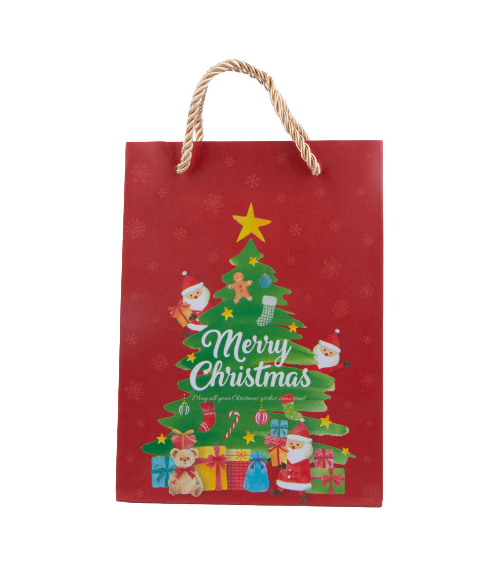 Handbag – Natural Christmas – Red & Green