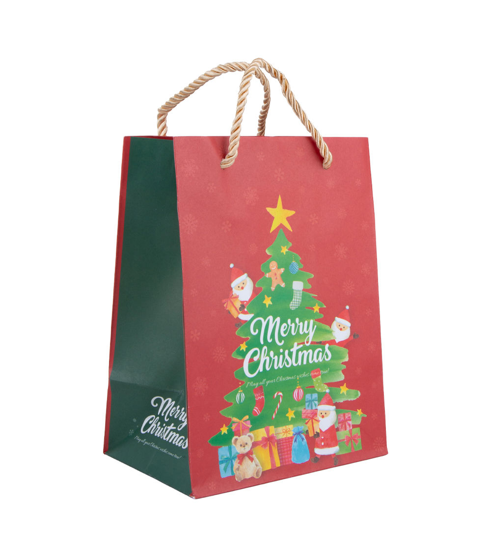 Handbag – Natural Christmas – Red & Green