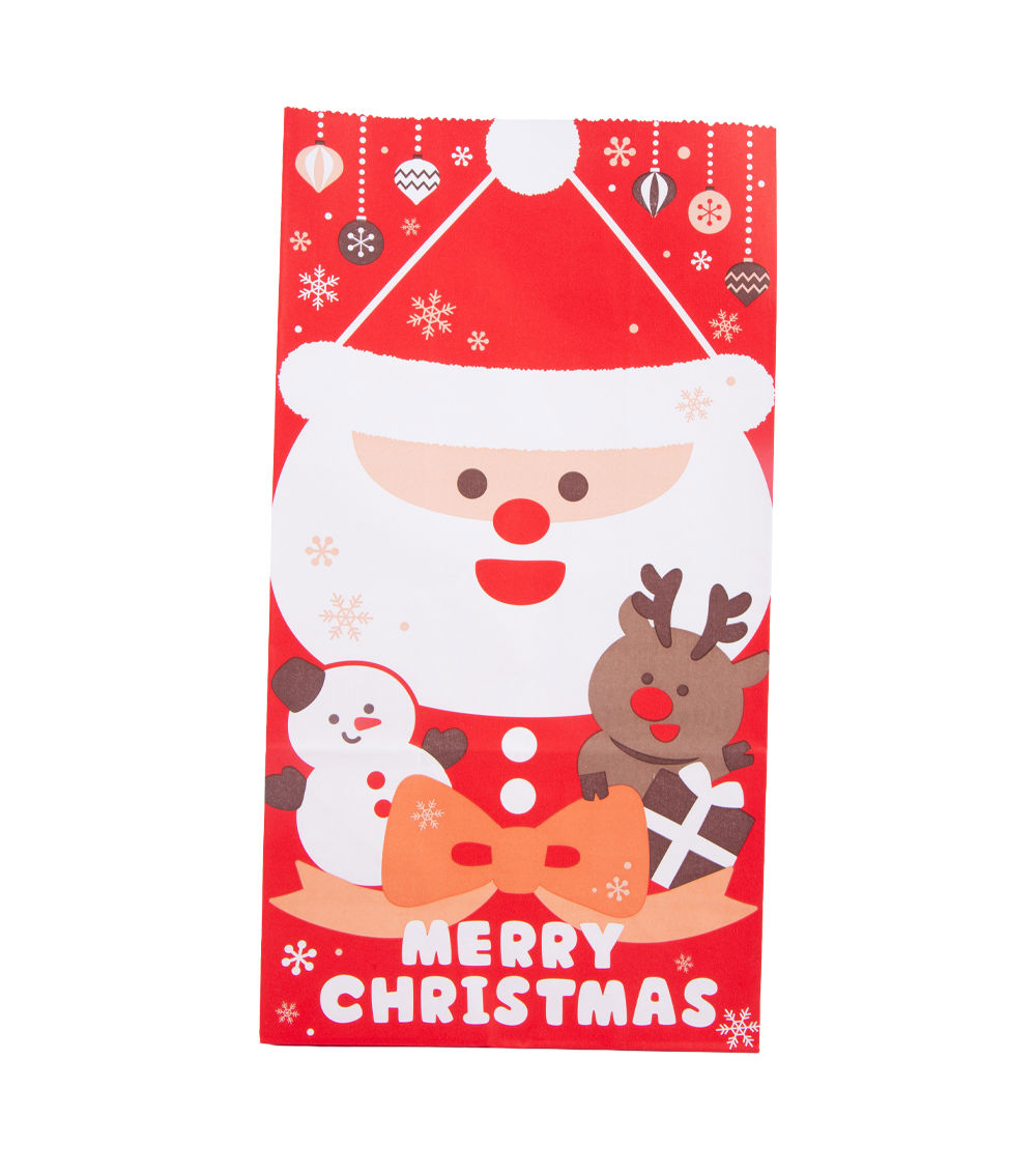 Square Bottom Bag – Smiling Santa, (3 pcs)