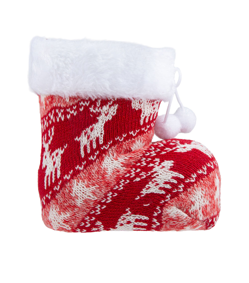 Santa Boots – Knitted Design, Assorted (1 pc)