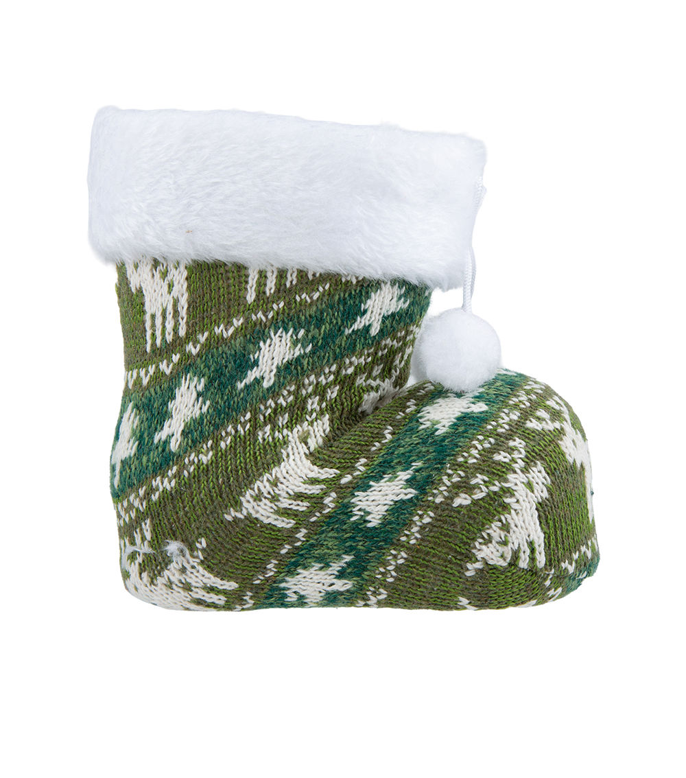 Santa Boots – Knitted Design, Assorted (1 pc)