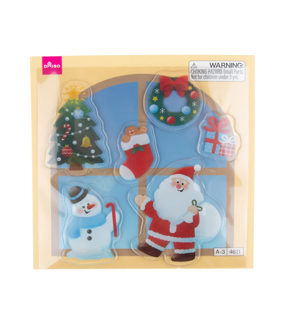 Christmas Printed Gel Stickers – Assorted (1 pc)