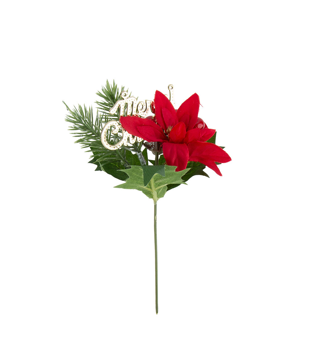 Poinsettia Pick – Assorted (1 pc)