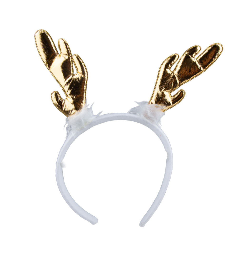 White Reindeer Headband – Assorted (1 pc)