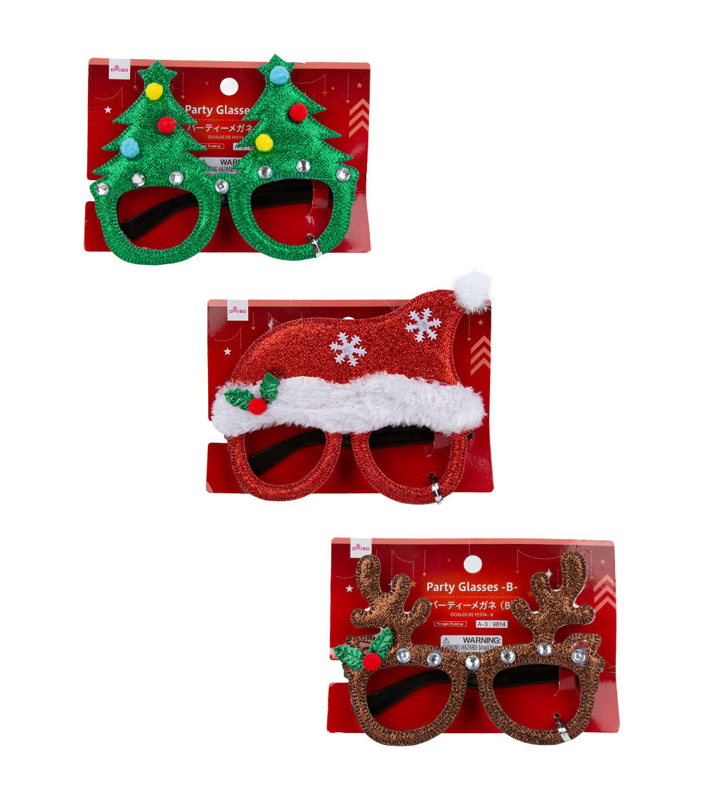 Christmas Party Glasses – B, Assorted (1 pc)