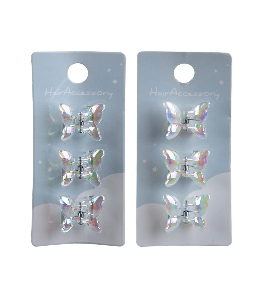 Butterfly Design Mini Claw Clip Set of 3, Assorted (1 pc)