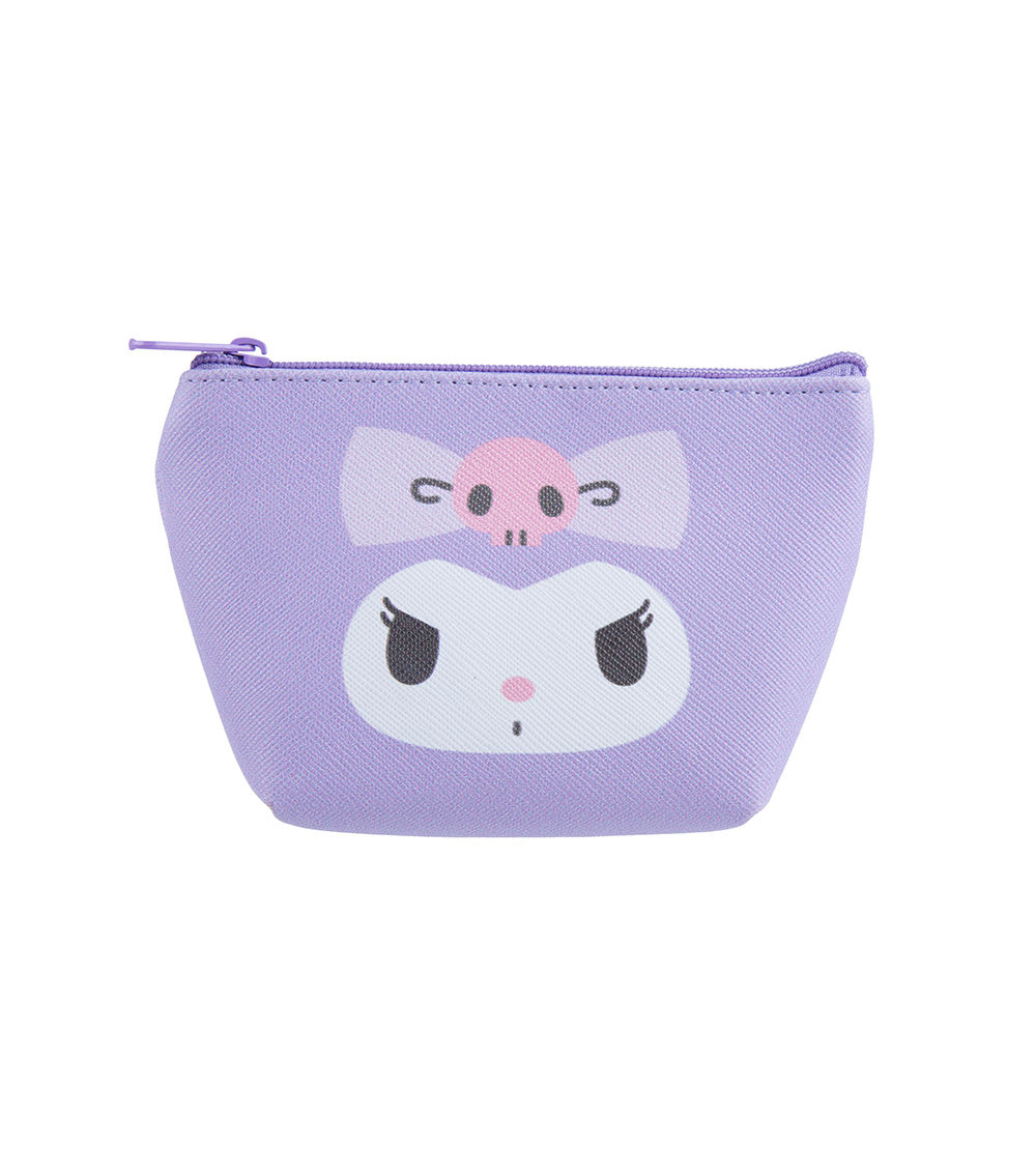 Kuromi Face Boat Shape Mini Pouch, Purple