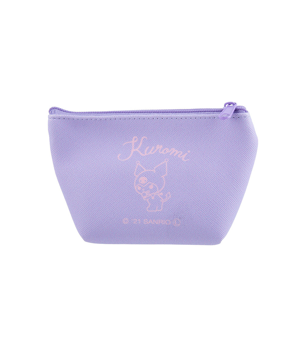 Kuromi Face Boat Shape Mini Pouch, Purple