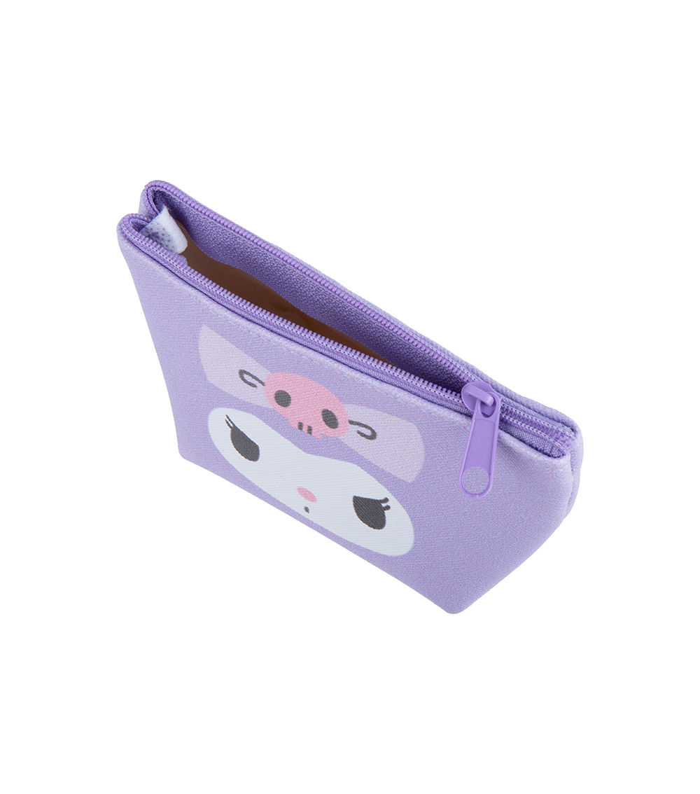 Kuromi Face Boat Shape Mini Pouch, Purple