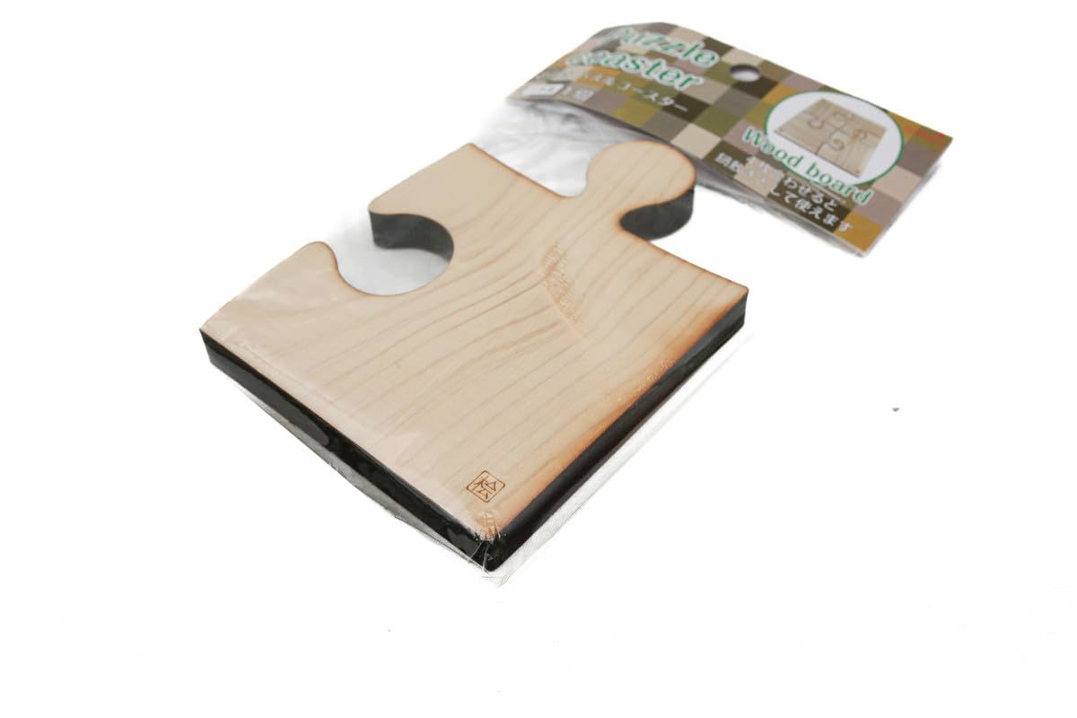 Cypress Puzzle Shaped Coaster – Woody
