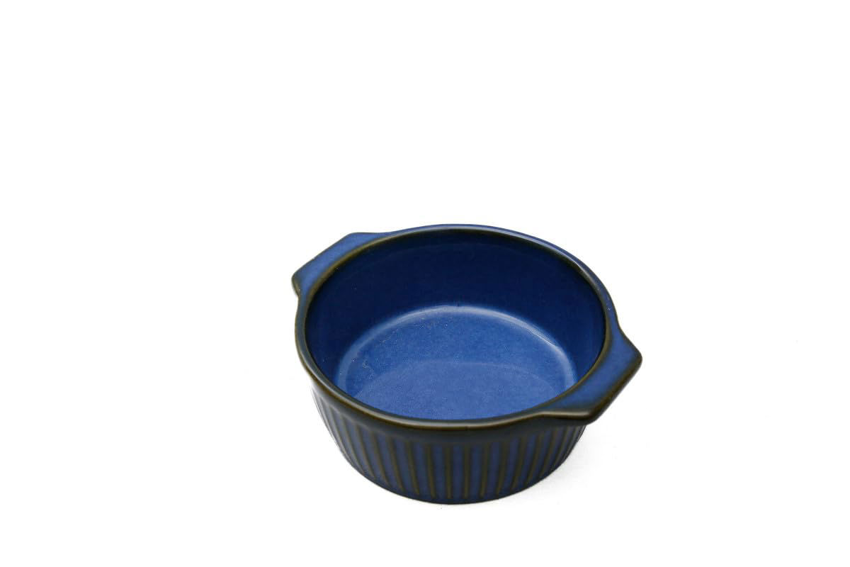Stripe Emboss Round Bakeware – Navy