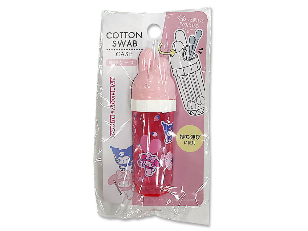 Cotton Swab Case – My Melody Kuromi, Red & Pink