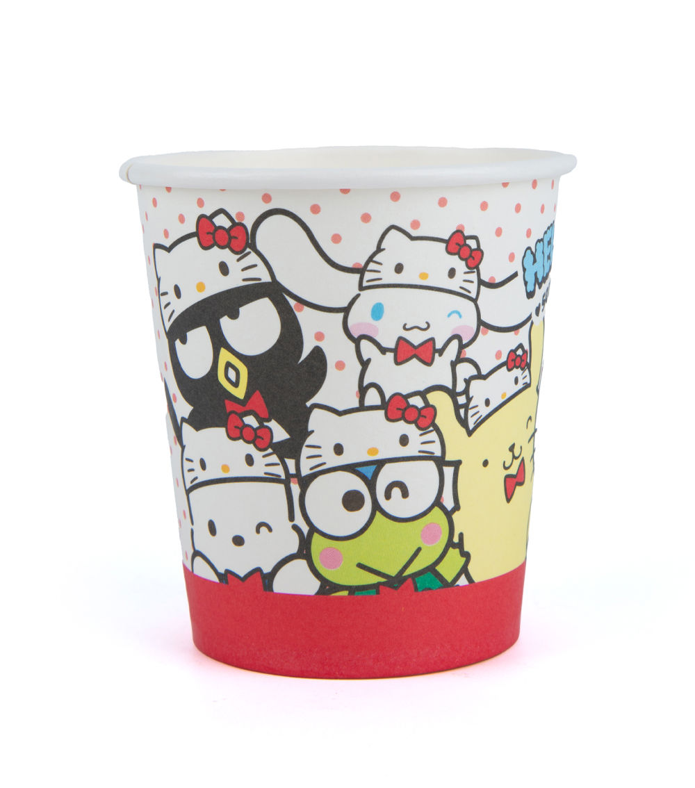 Sanrio Characters Paper Cup, White & Red (8 pcs)