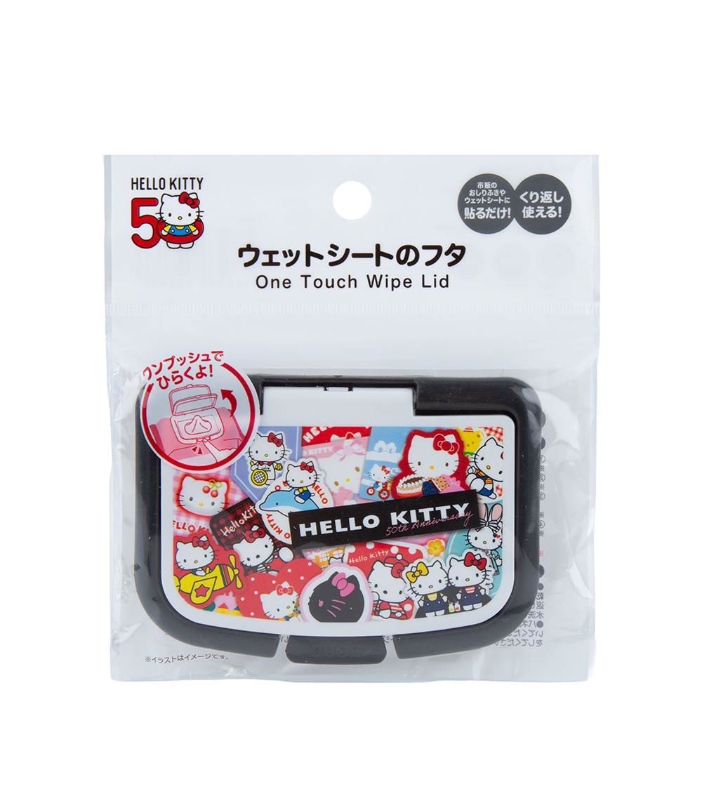 Hello Kitty Mirai One-Push Wet Sheet Lid, Multicolor