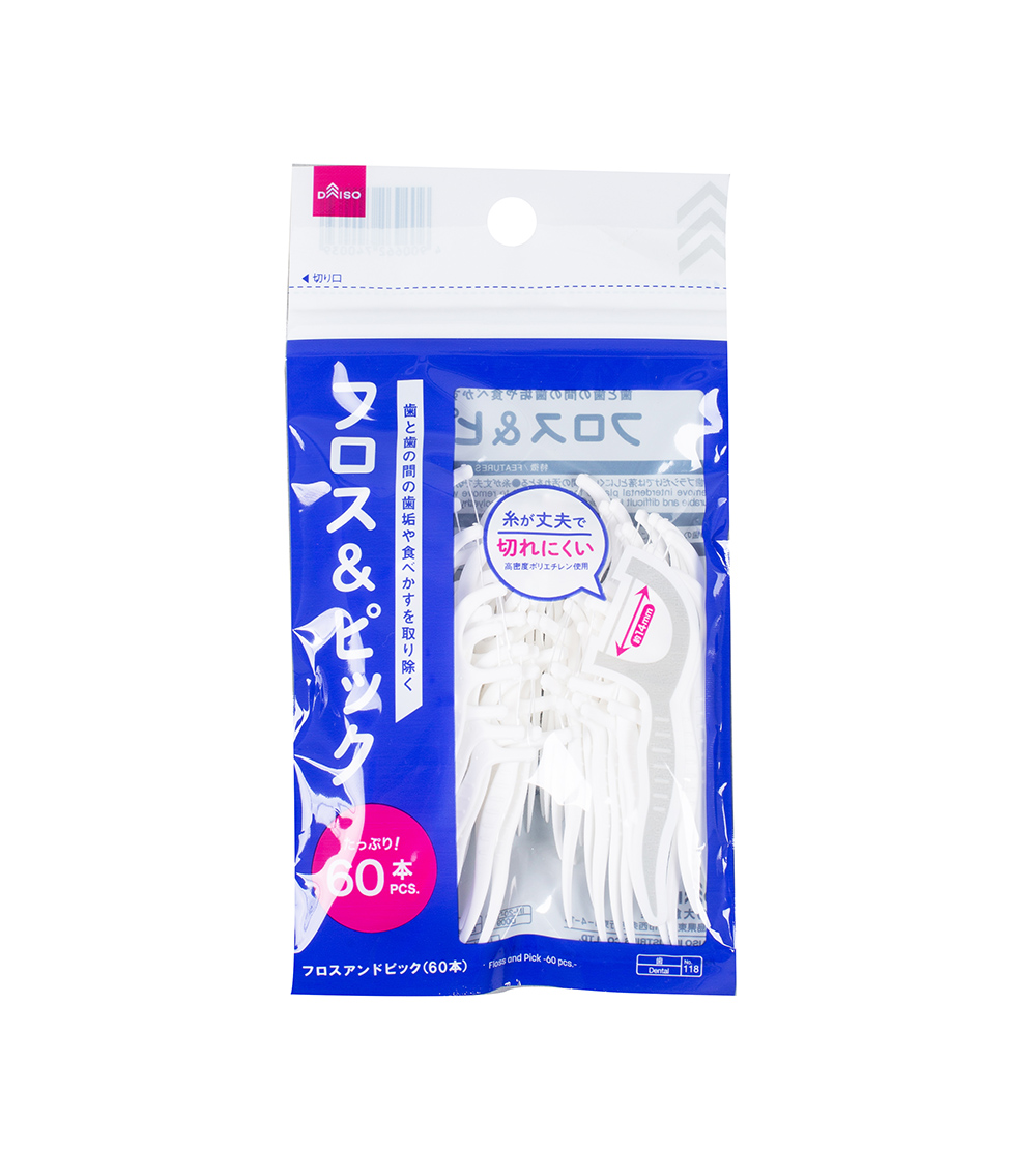 60-Piece Dental Floss Picks Set