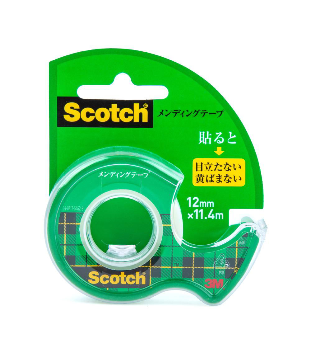 Scotch Mending Tape with Dispenser, Clear & Green